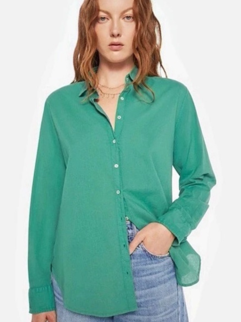 Xirena Beau Shirt Green Button Down Shirt, Size Large, NWT